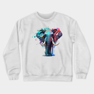 Elephant Splash Art: Majestic Fantasy Visualization #3 Crewneck Sweatshirt